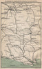 MADRID-LISBON RAILWAYS. Badajoz Toledo Oporto. Vintage map. Spain Portugal 1899