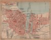 CHERBOURG. Vintage town city map plan. Manche 1925 old vintage chart