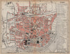 VICHY. Vintage town city map plan. Allier. Auvergne 1909 old antique chart
