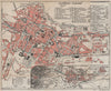 CLERMONT-FERRAND. Vintage city plan. Montferrand Puy-De-Dôme Auvergne 1909 map