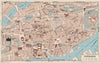 COPENHAGEN. Vintage town city map plan. Denmark 1955 old vintage chart