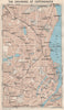 ENVIRONS OF COPENHAGEN. Vintage town city map plan. Denmark 1955 old