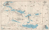 SILKEBORG LAKES. Vintage map plan. Denmark. Ry. Skanderborg 1955 old