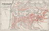 FÉCAMP FECAMP. Vintage town city map plan. Haute-Normandie 1926 old