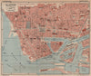 LE HAVRE (CENTRE DE LA VILLE) . Vintage town city map plan. Seine-Maritime 1926