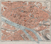 ROUEN. Vintage town city map plan. Seine-Maritime 1926 old vintage chart