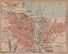 CHERBOURG. Vintage town city map plan. Manche 1926 old vintage chart