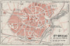 ST-BRIEUC. Vintage town city map plan. Côtes-D'Armor 1926 old vintage