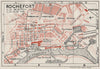 ROCHEFORT. Vintage town city map plan. France 1926 old vintage chart
