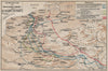 WESTERN FRONT MAIN BATTLE LINES. Vintage map. WW1 First World War. Flanders 1922