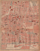 MULHOUSE. Centre de la ville. Vintage town city map plan carte. Haut-Rhin 1922