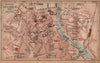 AUXERRE. Vintage town city ville map plan carte. Yonne 1922 old antique