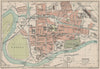 CHESTER. Vintage town city map plan. Cheshire 1922 old antique chart