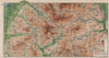 SNOWDON DISTRICT. Vintage map plan. Llanberis. Glyder fawr fach. Wales 1922