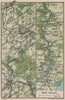 WYE VALLEY. Vintage map plan. Ross-on-Wye Monmouth Chepstow Tintern. Wales 1922