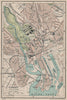 CARDIFF. Vintage town city map plan. Wales 1922 old antique chart