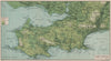 GOWER PENINSULA. Vintage map plan. Swansea Llanelly Mumbles. Wales 1922