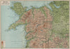 NORTH WALES. Anglesey Caernarvon Merioneth Montgomery Denbigh Flint 1926 map