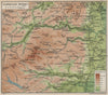 LLANGOLLEN DISTRICT. Berwyn range. Oswestry Wrexham Corwen Bala. Wales 1926 map