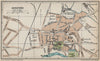 HEREFORD. Vintage town city map plan. Herefordshire 1926 old vintage chart