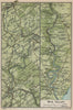 WYE VALLEY. Vintage map plan. Ross-on-Wye Monmouth Chepstow Tintern. Wales 1926
