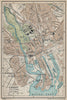 CARDIFF. Vintage town city map plan. Wales 1926 old vintage chart