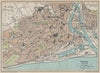 SWANSEA. Vintage town city map plan. Wales 1926 old vintage chart