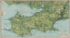 GOWER PENINSULA. Vintage map plan. Swansea Llanelly Mumbles. Wales 1926