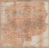 CIMETIÈRE DU PÈRE-LACHAISE. Vintage map plan. Pere-Lachaise cemetery. Paris 1922