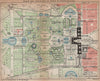 PARC DE VERSAILLES. Vintage map plan. Jardins. Park Gardens. Yvelines 1922