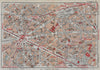 PARIS 8E 17E 16E. Place d'Etoile Champs Elysees. Blvd Hausmann 1922 old map