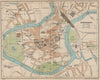 SHREWSBURY. Vintage town city map plan. Shropshire 1936 old vintage chart