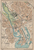 CARDIFF. Vintage town city map plan. Wales 1936 old vintage chart
