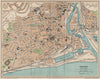 SWANSEA. Vintage town city map plan. Wales 1936 old vintage chart