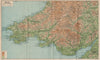 SOUTH WALES. Pembroke Cardigan Carmarthen Glamorgan Monmouth Brecknock 1936 map