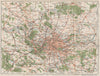 ILE-DE-FRANCE. Vintage map plan. Railways. Paris 1927 old vintage chart