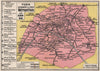 MÉTRO DE PARIS. Chemin de Fer Métropolitain. TARIDE 1926 old vintage map chart