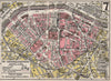 PARIS. 7th 7e VIIe. Arrondissement. Palais-Bourbon. TARIDE 1926 old map