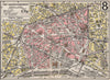 PARIS. 8th 8e VIIIe. Arrondissement. Élysée. TARIDE 1926 old vintage map chart