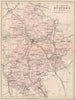 BEDFORDSHIRE. Antique county map. Railways roads canals. PHILIP 1882 old