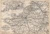NW EUROPE RAILWAYS.France Germany Switzerland Belgium England.THOS.COOK 1900 map