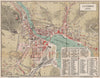 LUCERNE 1900. Antique town plan. Switzerland. Luzern. THOMAS COOK 1900 old map
