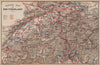 SWITZERLAND. Railway map. Postal routes. Steamers. Passes. THOMAS COOK 1900
