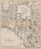 PORT OF SPAIN. Vintage map. Trinidad. West Indies. Caribbean 1914 old