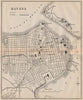 HAVANA. Vintage town plan. Railways & streetcar lines. Cuba. Caribbean 1914 map