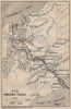 PANAMA CANAL. Vintage map. Railway. Shows canal zone. Caribbean 1914 old