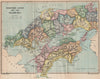 WESTERN JAPAN. Inland sea Kitahiroshima Okoyama Matsuyama Kobe Osaka 1901 map