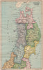 NORTHERN JAPAN.Sendai Aomori Morioka Hirosaki Akita Fukushima.Railways 1901 map