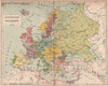 EUROPE 1910. Austria-Hungary German & Turkish Empires 1910 old antique map