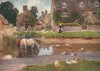 LOWER SLAUGHTER. village view. Cotswolds Gloucestershire. GF Nicholls 1908